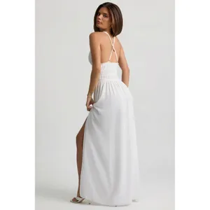 Oh Polly Pryana White Plunge‎ Cross Back Maxi Dress NWT Size US 2 thumbnail 2