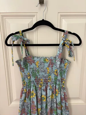 70/21 Floral Smocked Midi Dress Size Medium thumbnail 2