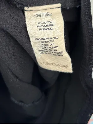 Soft Surroundings Black Ribbed Corduroy Bootcut Pants thumbnail 7