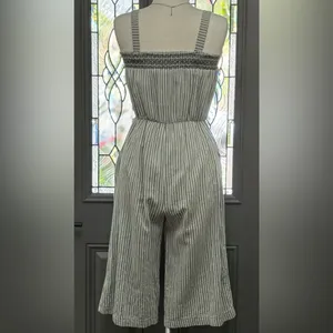 Universal Threads Striped Wide-Leg Cropped Jumpsuit with Tie Waist thumbnail 4