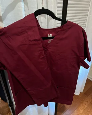 Maroon Scrub Set Red Size M thumbnail 2