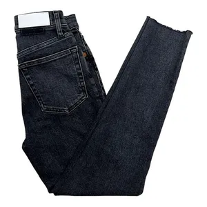 RE/DONE 90S High Rise Straight Leg Jeans in Stoned Noir Black Women's Size 24 thumbnail 10