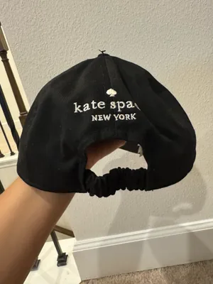 Kate Spade New York Black Cotton Baseball Cap thumbnail 2