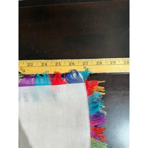 Anna & Ava Boho Multicolor Fringe Scarf Lightweight Neutral Wrap Festival Travel From India thumbnail 7