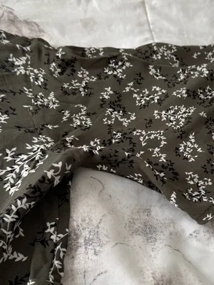 French Connection charcoal grey Floral Maxi Dress, size 2 faux wrap V-neck chic thumbnail 4