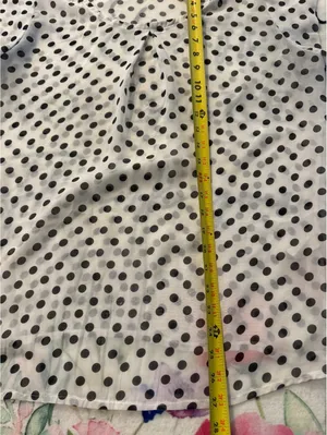 EGO Women's Polka-Dot Top with Pleated Shoulders Size L thumbnail 4