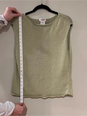 Talbots Green Knit Sleeveless Top thumbnail 4