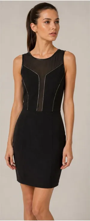 ASTR Sleeveless Cut-Out Mesh Black Bodycon Cocktail Dress, sz. XS thumbnail 1