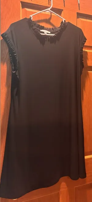Annalee + Hope Black Sleeveless Ruffle Short Dress Size XL thumbnail 1