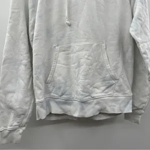 Reformation Tanner White & Blue Light Tie‎ Dye Long Sleeve Hoodie in Tornado XS thumbnail 4
