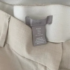 H&M Tapered Leg Slacks Light Beige Size 6 thumbnail 3