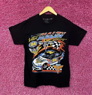 Van Halen Racing Black Graphic T-Shirt Small thumbnail 1