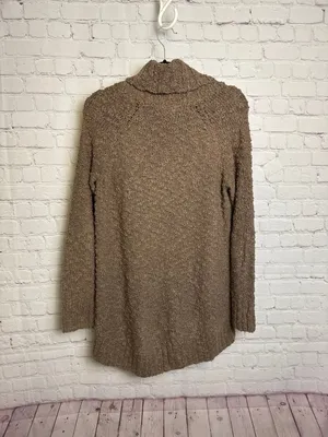Moth Anthropologie cowl neck brown knitted sweater boho western small thumbnail 6