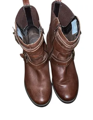 Clarks Brown Leather Boots Size 8 1/2 M thumbnail 1