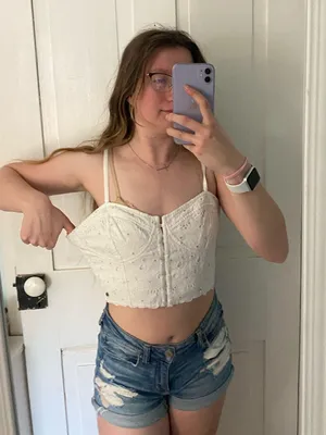 Abercrombie & fitch white tank top thumbnail 3