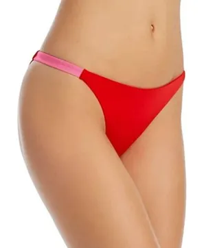 AQUA Bikini Bottom Swimwear Red Pink Beachwear Size Small NEW thumbnail 1