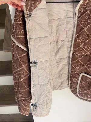Free People Quilted Chloe Jacket in Brown thumbnail 6
