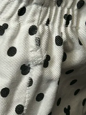 Walt Disney World Disneyland Resort Mickey Mouse Polka Dot White Black Tote Bag thumbnail 4