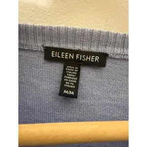 Eileen Fisher Italian Yarn Periwinkle Blue Crewneck Sweater M Side Slits Raglan thumbnail 5