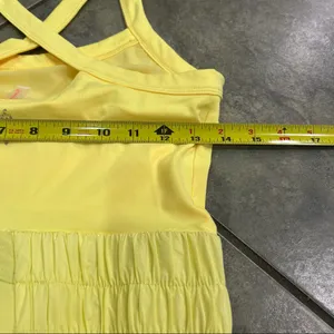 FP Movement The Way Home Lemon Romper Womens Small Cross Back Tennis Sporty EUC thumbnail 7