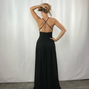 NWT Lulus Dreamy Romance‎ Backless Maxi Dress in Black Size Extra Small thumbnail 4