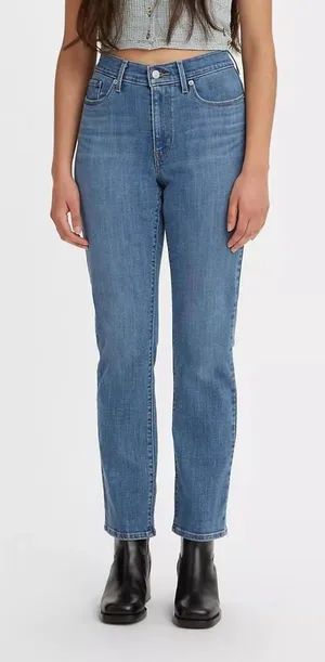 Levi’S Classic Straight Fit Women'S‎ Jeans Medium Wash Size: 12 thumbnail 1