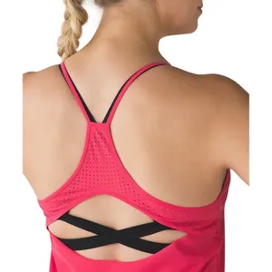 lululemon Stride To Tide Tank Top Womens Hot Pink Mesh Open Back thumbnail 9
