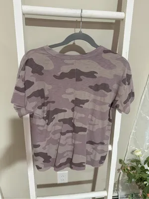 rag & bone Purple Camo Short Sleeve Tee thumbnail 3
