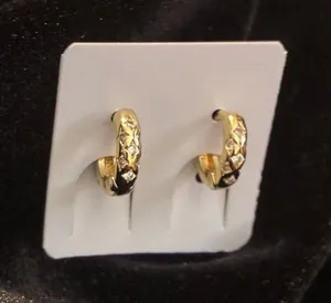 Gold-Tone Starburst Huggie Earrings thumbnail 1