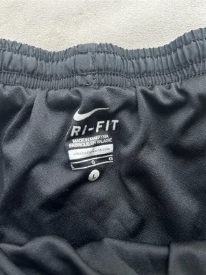 Nike Women’s Black Athletic Running Shorts with White Trim thumbnail 2
