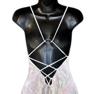 Lucy In the Sky Clarabelle‎ Iridescent Sequin Dress Sz S White Fairy Lace thumbnail 5