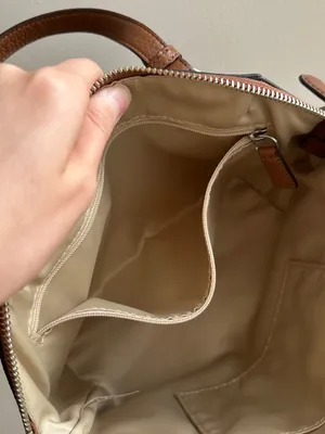Coach Park Leather Mini Satchel, Saddle Brown Pebble Leather, Crossbody Strap thumbnail 12