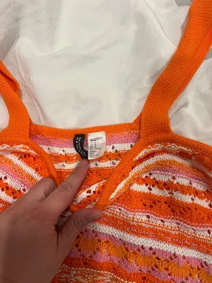wild fable Orange, Pink & White Knit Crop Tank thumbnail 3