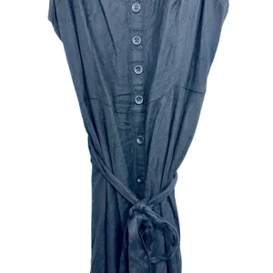 Abercrombie & Fitch Black Button Tie Waist Sleeveless Midi Dress Womens Size M thumbnail 7