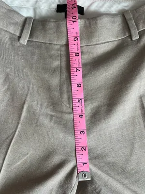 J.Crew• Beige Linen Kickout Crop Trouser• S 2 thumbnail 9
