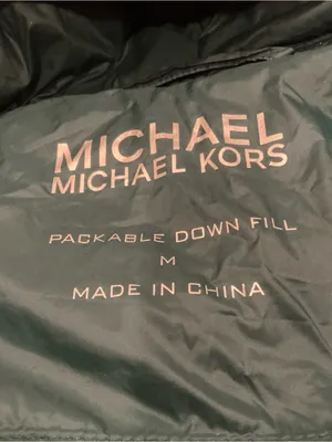 Michael Kors packable quilted hooded down filled coat green size medium thumbnail 6