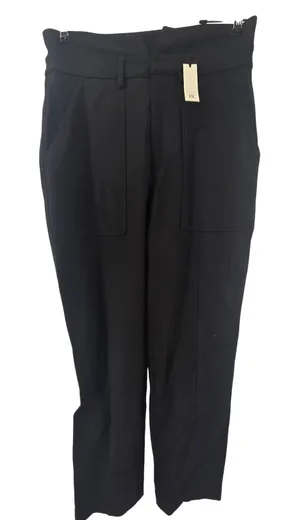 Banana Republic Pants Womens 8 Black High Rise Straight Leg V-Back Patch‎ Pocket thumbnail 1