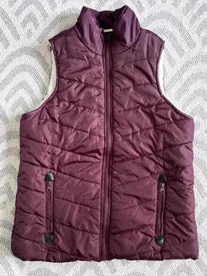 INDIGO SAINTS Women’s Plum Purple Puffer Vest Small thumbnail 1