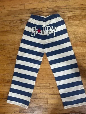 Happy Camp3r Indigo Stripe Sweatpants 🩵 BRAND NEW thumbnail 1