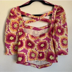 NWT Free People Give Me More Top in‎ Pop Combo thumbnail 4