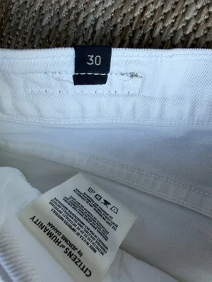 Citizens Of Humanity White Denim Cutoff Shorts thumbnail 3