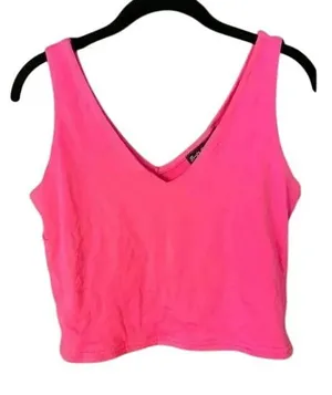 Crop Tank Top V-Neck Sleeveless Summer Festival‎ Party Top thumbnail 1
