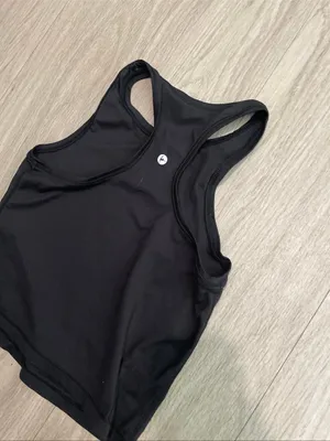 90 Degree By Reflex Black Racerback Crop Tank Size XS thumbnail 2