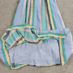 Rails Womens Ari Dress Small Blue Jamaica Stripe Spaghetti Strap V Neck Sundress thumbnail 4