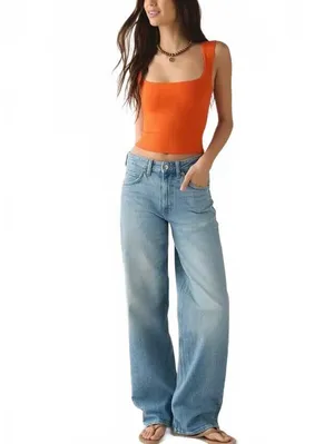 UO BDG Ribbed Square Neck Tank Top Urban Outfitters NWT Red Earth Large thumbnail 3