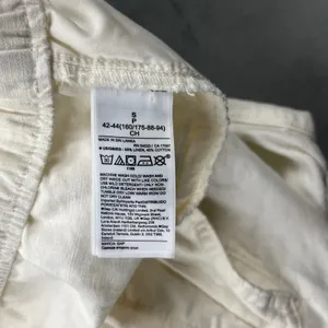 Gap Linen Cotton Jogger Pants S White Drawstring Elastic Waist Tapered Casual thumbnail 5