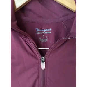Champion Purple High Low Quarter Zip Running Pullover Medium thumbnail 3