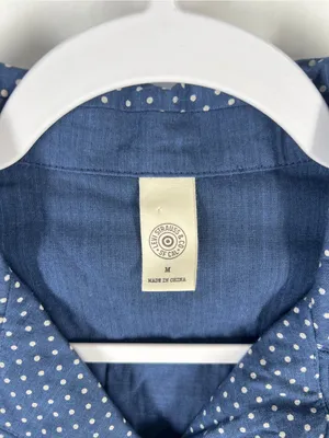 Levi’s NWT Blue Polka Dot Cotton Pajama Sleep Shirt Medium thumbnail 2