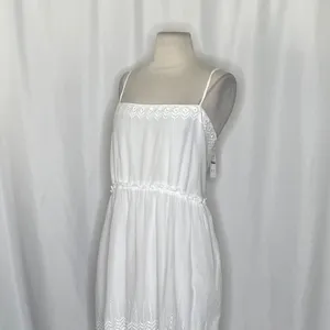 NWT!! J. CREW Sorrento Dress Cotton Voile Solid White Bridal Preppy XXS XX-Small thumbnail 7