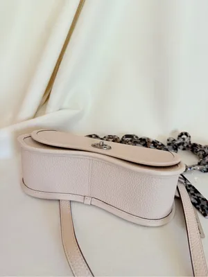 Coach Coachtopia Wavy Dinky Bag w/ 2 Straps in Silver/Cloud Pebble Leather ck113 thumbnail 5